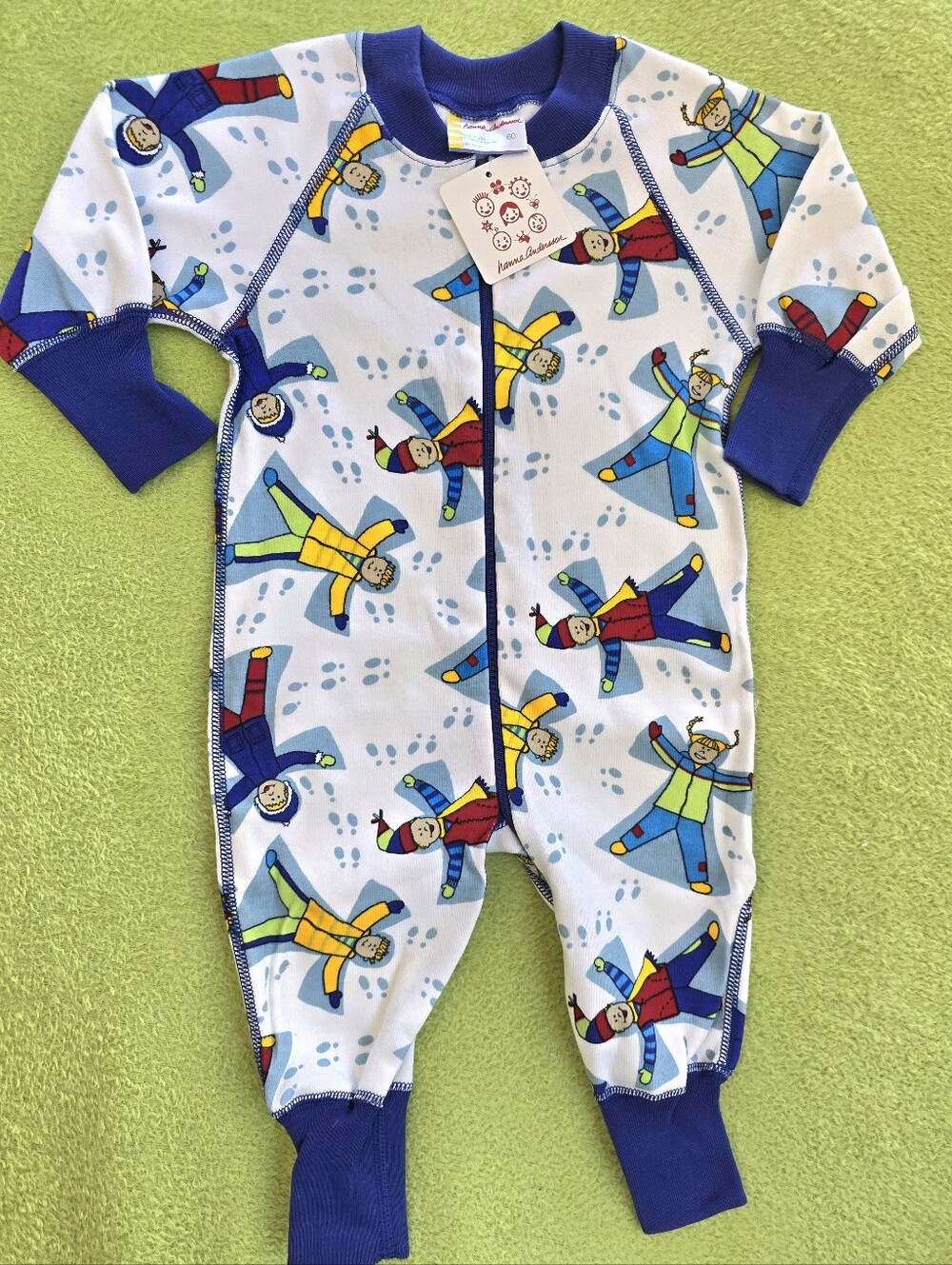NWT 2-6M Sz 60 UNISEX - ORGANIC COTTON - SLEEP+PLAY CHILDREN PLAYING IN SNOW (5)